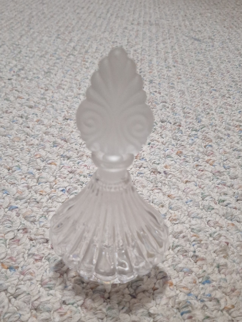Frosted Glass Decorative Perfume Bottle - Clear